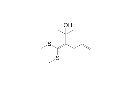 2-Methyl-3-bis(methylthio)methylenehex-5-en-2-ol