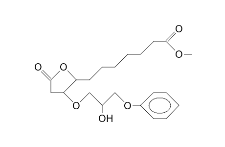 (2a,3A<R>)-Tetrahydro-3-(2-hydroxy-3-phenoxypropoxy)-5-oxo-2-furylheptanoic acid, methyl ester