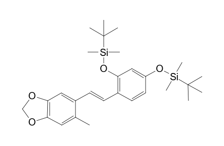 1-(2-Methyl-4,5-methylenedioxyphenyl)-2-(2,4-di-O-tert-butyldimethylsiloxyphenyl)ethene