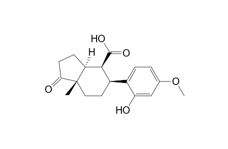 1H-Indene-4-carboxylic acid, octahydro-5-(2-hydroxy-4-methoxyphenyl)-7a-methyl-1-oxo-, (3a.alpha.,4.beta.,5.beta.,7a.beta.)-(.+-.)-