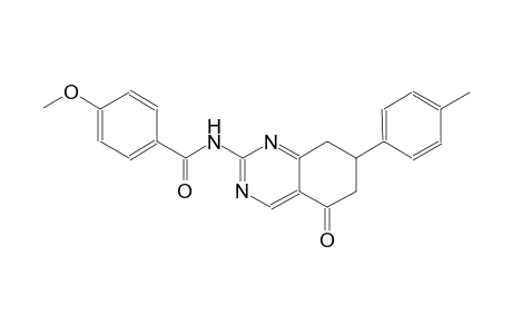 4-methoxy-N-[7-(4-methylphenyl)-5-oxo-5,6,7,8-tetrahydro-2-quinazolinyl]benzamide