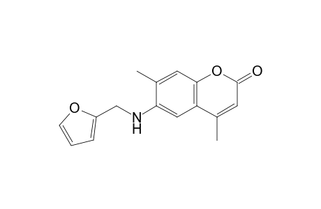 N-[4',7'-Dimethylcoumarin-6'-yl]-2-furylmethylamine