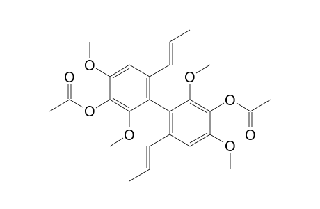 3,3'-diacetoxy-2,2',4,4'-tetramethoxy-6,6'-di(prop-1-enyl)biphenyl