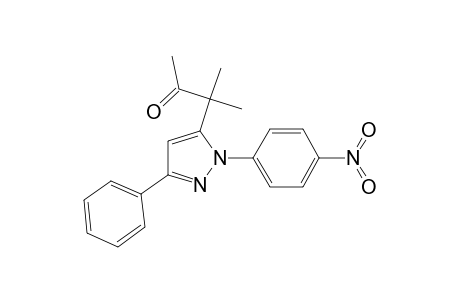 3-methyl-3-[2-(4-nitrophenyl)-5-phenyl-3-pyrazolyl]-2-butanone