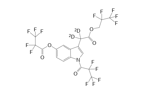 Pentafluoropropionyl-2,2,3,3,3-pentafluoropropyl ester derivative of (2H2)5-hydroxyindole-3-acetic acid