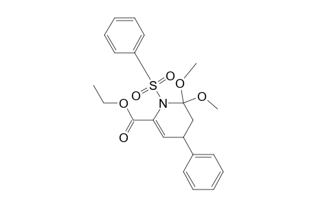 2-Pyridinecarboxylic acid, 1,4,5,6-tetrahydro-6,6-dimethoxy-4-phenyl-1-(phenylsulfonyl)-, ethyl ester