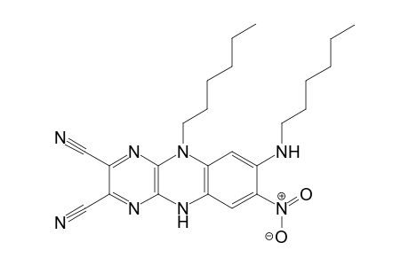 5-Hexyl-7-(hexylamino)-8-nitro-5,10-dihydropyrazino[2,3-b]quinoxaline-2,3-dicarbonitrile