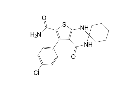 5'-(4-Chlorophenyl)-3',4'-dihydro-4'-oxo-1'H-spiro[cyclohexane-1,2'-thieno[2,3-d]pyrimidine]-6'-carboxamide