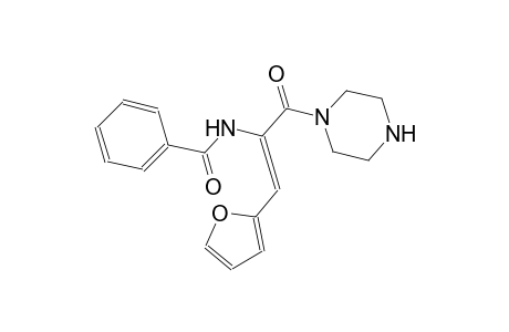 N-[(Z)-2-(2-furyl)-1-(1-piperazinylcarbonyl)ethenyl]benzamide
