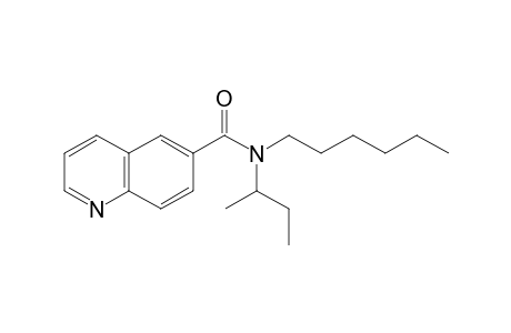 Quinoline-6-carboxamide, N-(2-butyl)-N-hexyl-