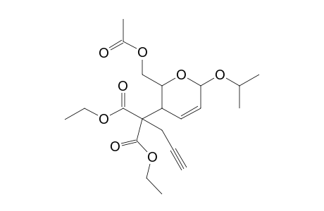 Isopropyl 6-O-acetyl-4-[bis(ethoxycarbonyl)but-3-ynyl]-2,3,4-trideoxy-.alpha.,D-erythro-hex-2-enopyranoside