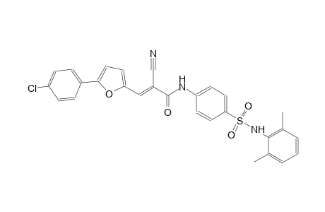 (2E)-3-[5-(4-chlorophenyl)-2-furyl]-2-cyano-N-{4-[(2,6-dimethylanilino)sulfonyl]phenyl}-2-propenamide