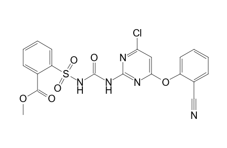 Benzoic acid, 2-[[[[[4-chloro-6-(2-cyanophenoxy)-2-pyrimidinyl]amino]carbonyl]amino]sulfonyl]-, methyl ester
