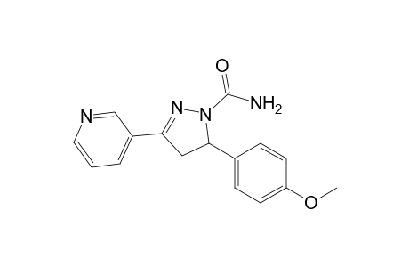 3-(4-methoxyphenyl)-5-(3-pyridinyl)-3,4-dihydropyrazole-2-carboxamide