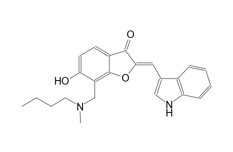 3(2H)-benzofuranone, 7-[(butylmethylamino)methyl]-6-hydroxy-2-(1H-indol-3-ylmethylene)-, (2Z)-