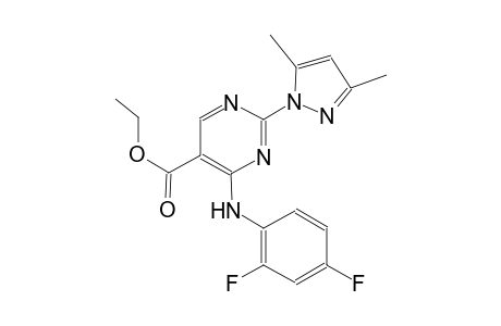 ethyl 4-(2,4-difluoroanilino)-2-(3,5-dimethyl-1H-pyrazol-1-yl)-5-pyrimidinecarboxylate