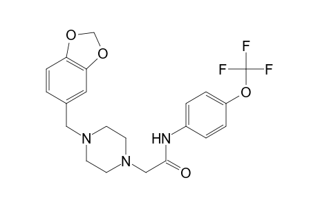 2-(4-piperonylpiperazino)-N-[4-(trifluoromethoxy)phenyl]acetamide