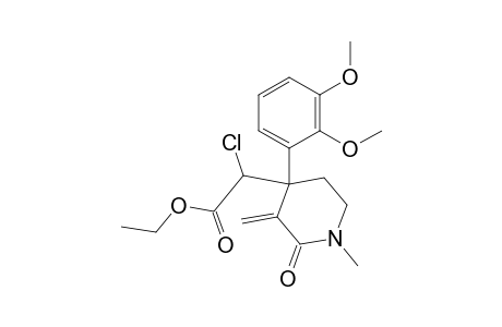 4-[(Ethoxycarbonyl)chloromethyl]-4-(2,3-dimethoxyphenyl)-1-methyl-3-methylene-2-piperidinone