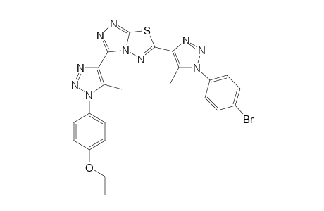 6-(1-(4-bromophenyl)-5-methyl-1H-1,2,3-triazol-4-yl)-3-(1-(4-ethoxyphenyl)-5-methyl-1H-1,2,3-triazol-4-yl)-[1,2,4]triazolo[3,4-b][1,3,4]thiadiazole