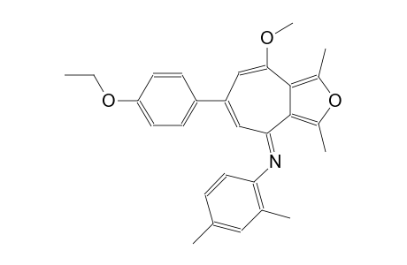 N-[(4E)-6-(4-ethoxyphenyl)-8-methoxy-1,3-dimethyl-4H-cyclohepta[c]furan-4-ylidene]-2,4-dimethylaniline