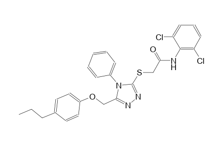 N-(2,6-dichlorophenyl)-2-({4-phenyl-5-[(4-propylphenoxy)methyl]-4H-1,2,4-triazol-3-yl}sulfanyl)acetamide