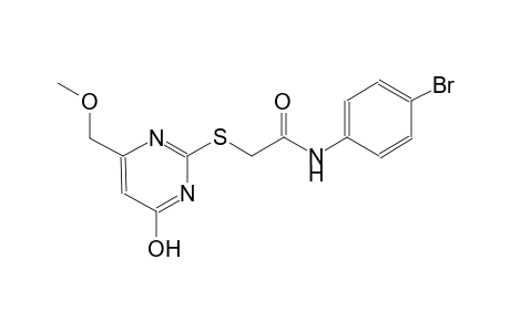 N-(4-bromophenyl)-2-{[4-hydroxy-6-(methoxymethyl)-2-pyrimidinyl]sulfanyl}acetamide