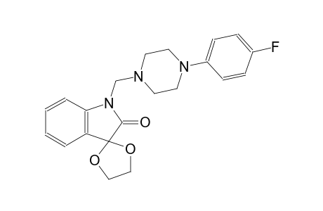 1'-((4-(4-fluorophenyl)piperazin-1-yl)methyl)spiro[[1,3]dioxolane-2,3'-indolin]-2'-one