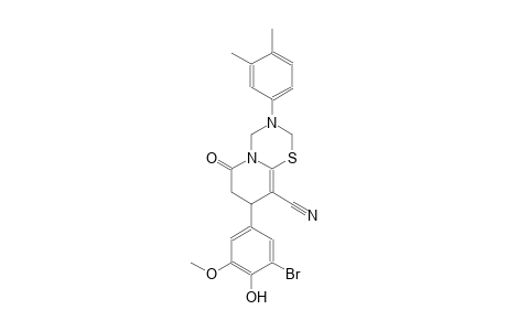 2H,6H-pyrido[2,1-b][1,3,5]thiadiazine-9-carbonitrile, 8-(3-bromo-4-hydroxy-5-methoxyphenyl)-3-(3,4-dimethylphenyl)-3,4,7,8-tetrahydro-6-oxo-