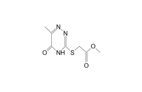 3-(methoxycarbonylmethylthio)-6-methyl-4,5-dihydro-1,2,4-triazin-5-one