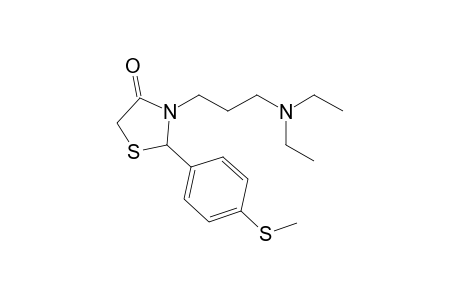 3-(3-(diethylamino)propyl)-2-(4-(methylthio)phenyl)thiazolidin-4-one