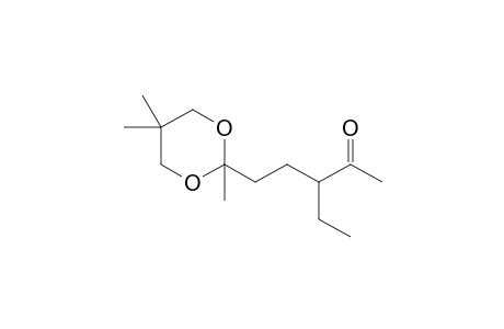 3-Ethyl-5-(2',5',5'-trimethyl-1',3'-dioxan-2'-yl)-2-pentanone
