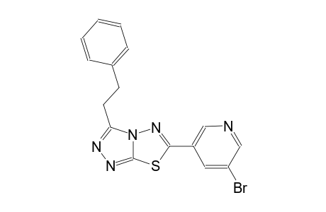 [1,2,4]triazolo[3,4-b][1,3,4]thiadiazole, 6-(5-bromo-3-pyridinyl)-3-(2-phenylethyl)-