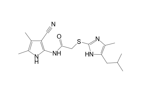 N-(3-cyano-4,5-dimethyl-1H-pyrrol-2-yl)-2-{[4-methyl-5-(2-methylpropyl)-1H-imidazol-2-yl]sulfanyl}acetamide