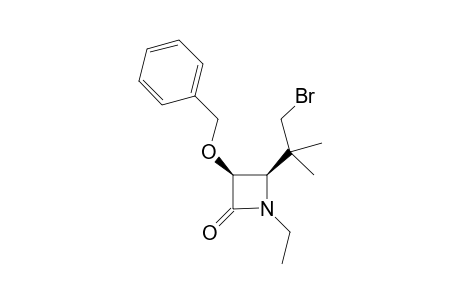 (3S,4R)-3-benzoxy-4-(2-bromo-1,1-dimethyl-ethyl)-1-ethyl-azetidin-2-one