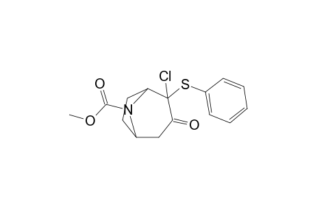 N-Methoxycarbonyl-2-exo-chloro-2-endo-(phenylsulfanyl)-8-azabicyclo[3.2.1]octan-3-one