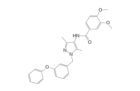 N-[3,5-dimethyl-1-(3-phenoxybenzyl)-1H-pyrazol-4-yl]-3,4-dimethoxybenzamide