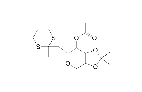 1,3-Dioxolo[4,5-c]pyran, tetrahydro-, 4-acetoxy-2,2-dimethyl-5-(2-methyl-1,3-dithian-2-yl)methyl-