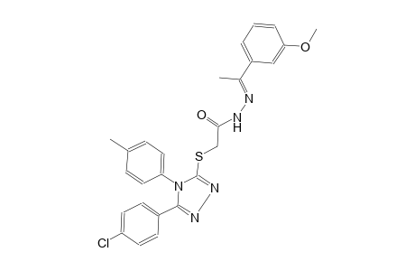 acetic acid, [[5-(4-chlorophenyl)-4-(4-methylphenyl)-4H-1,2,4-triazol-3-yl]thio]-, 2-[(E)-1-(3-methoxyphenyl)ethylidene]hydrazide