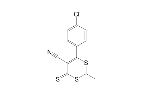 6-(4-CHLOROPHENYL)-5-CYANO-2-METHYL-(4H)-1,3-DITHIACYCLOHEXENE-4-THIONE