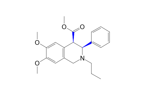 cis-6,7-dimethoxy-3-phenyl-2-propyl-1,2,3,4-tetrahydro-4-isoquinolinecarboxylic acid, methyl ester