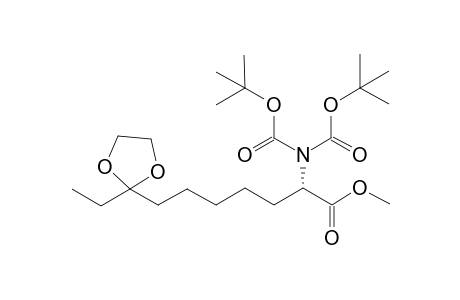(S)-2-N,N-Di-tert-butyloxycarbonylamino-7-(2-ethyl[1,3]dioxolan-2-yl)heptanoic acid methyl ester