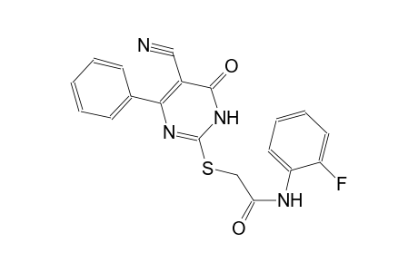2-[(5-cyano-4-keto-6-phenyl-1H-pyrimidin-2-yl)thio]-N-(2-fluorophenyl)acetamide
