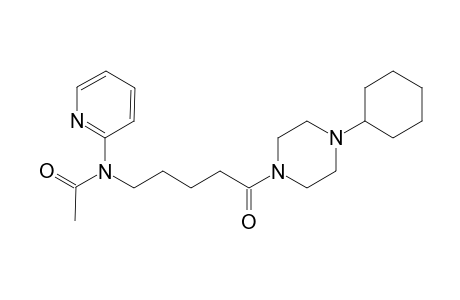 1-(4-Cyclohexylpiperazin-1-yl)-N-acetyl-N-(2-pyridyl)-5-aminobutan-1-one