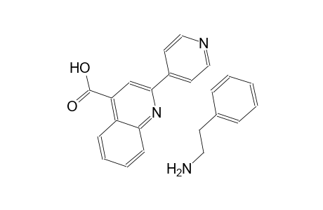 2-(4-pyridinyl)-4-quinolinecarboxylic acid compound with 2-phenylethanamine (1:1)