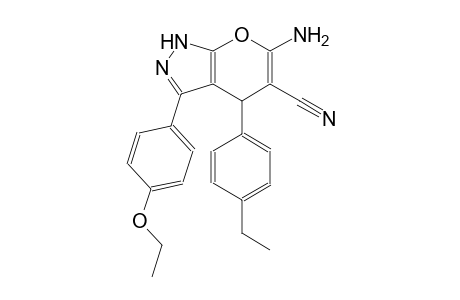 6-amino-3-(4-ethoxyphenyl)-4-(4-ethylphenyl)-1,4-dihydropyrano[2,3-c]pyrazole-5-carbonitrile