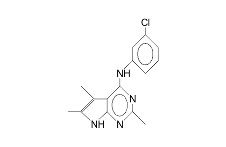 2,5,6-Trimethyl-N-(3-chloro-phenyl)-7H-pyrrolo(2,3-D)pyrimidin-4-amine