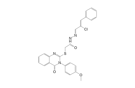 N'-[(E,2Z)-2-chloro-3-phenyl-2-propenylidene]-2-{[3-(4-methoxyphenyl)-4-oxo-3,4-dihydro-2-quinazolinyl]sulfanyl}acetohydrazide