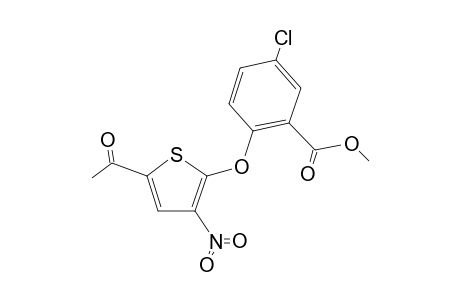 2-[(5-acetyl-3-nitro-2-thienyl)oxy]-5-chloro-benzoic acid methyl ester
