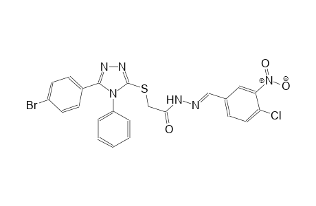 acetic acid, [[5-(4-bromophenyl)-4-phenyl-4H-1,2,4-triazol-3-yl]thio]-, 2-[(E)-(4-chloro-3-nitrophenyl)methylidene]hydrazide