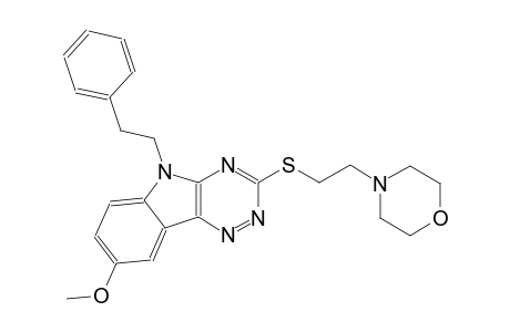 5H-[1,2,4]triazino[5,6-b]indole, 8-methoxy-3-[[2-(4-morpholinyl)ethyl]thio]-5-(2-phenylethyl)-